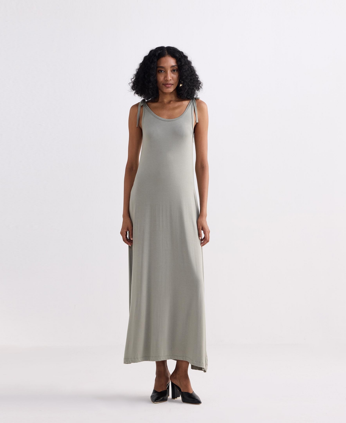 Women's Tie-Detail Maxi Dress - Green