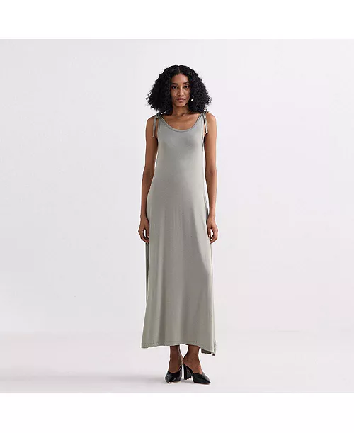 tie-detail maxi dress