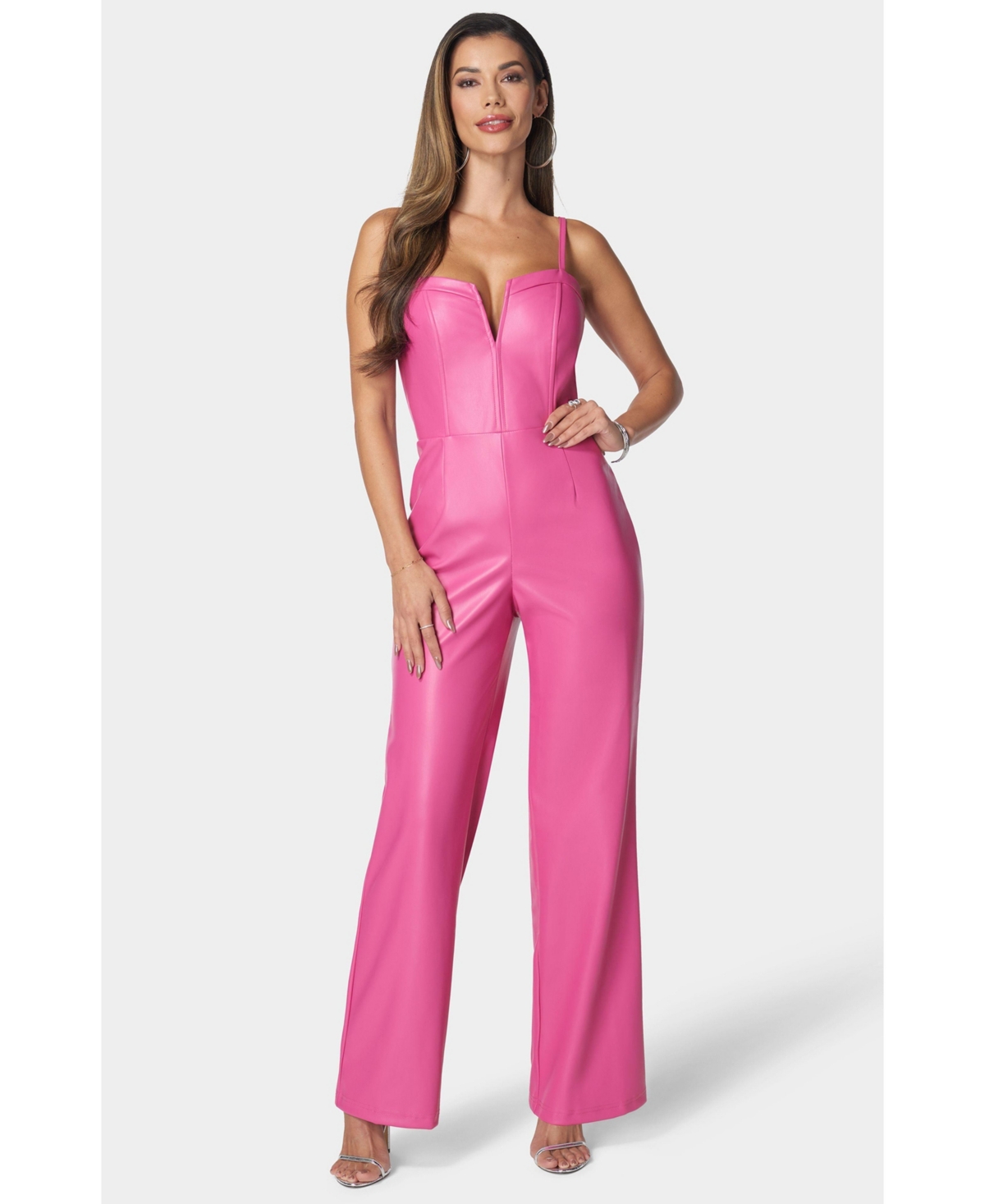 Women's Cropped Jumpsuit - Rose violet