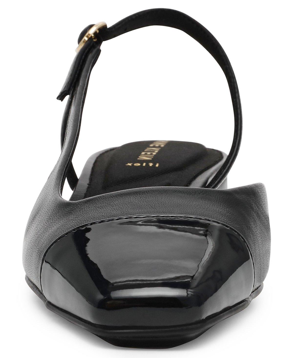 Anne Klein Women's Nia Block Heel Cap Toe Slingback Flats In Black
