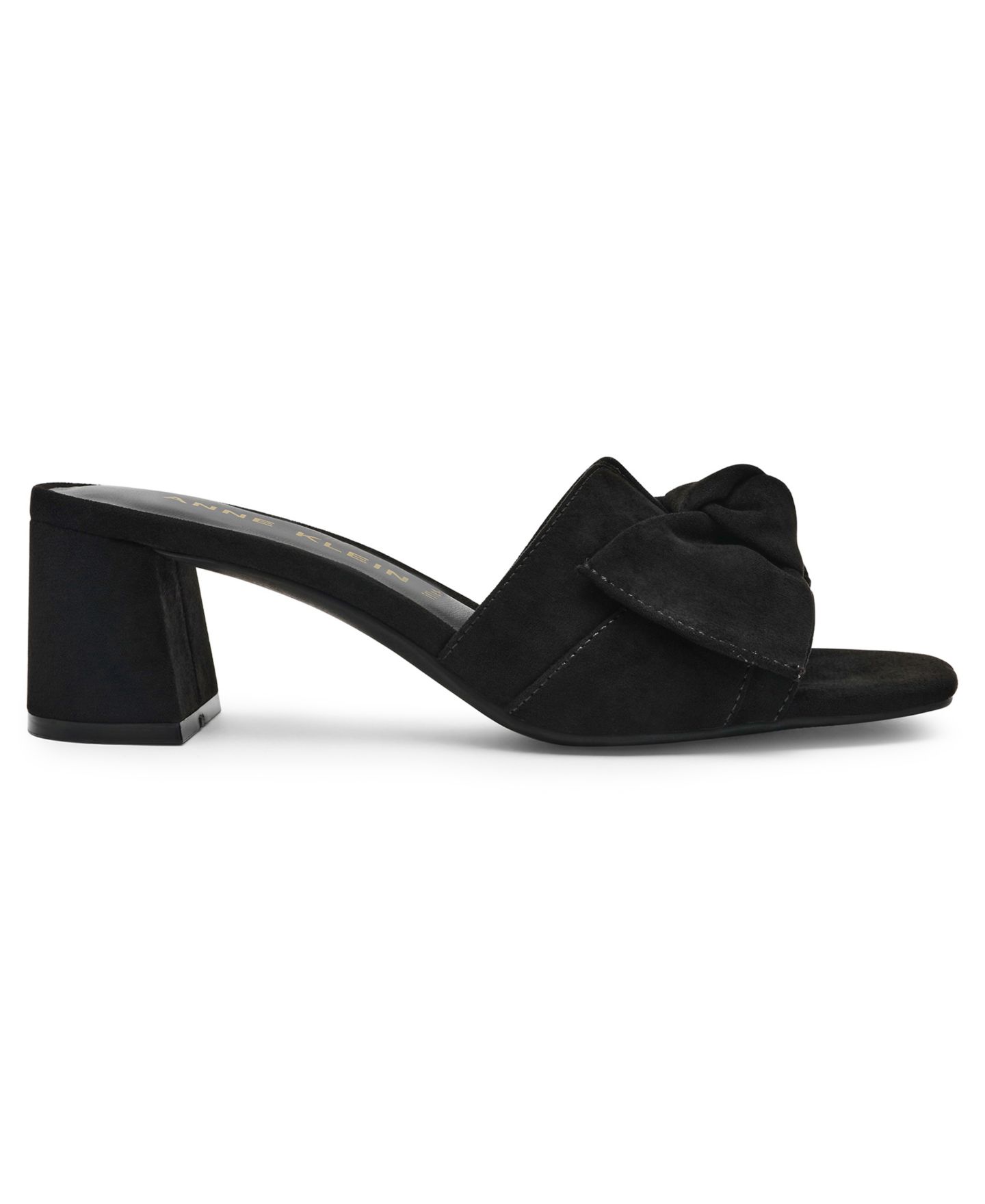 Женские сандалии Anne Klein Kizmet Knot Block Heel Dress Sandals, цвет: Чёрный — фото 2