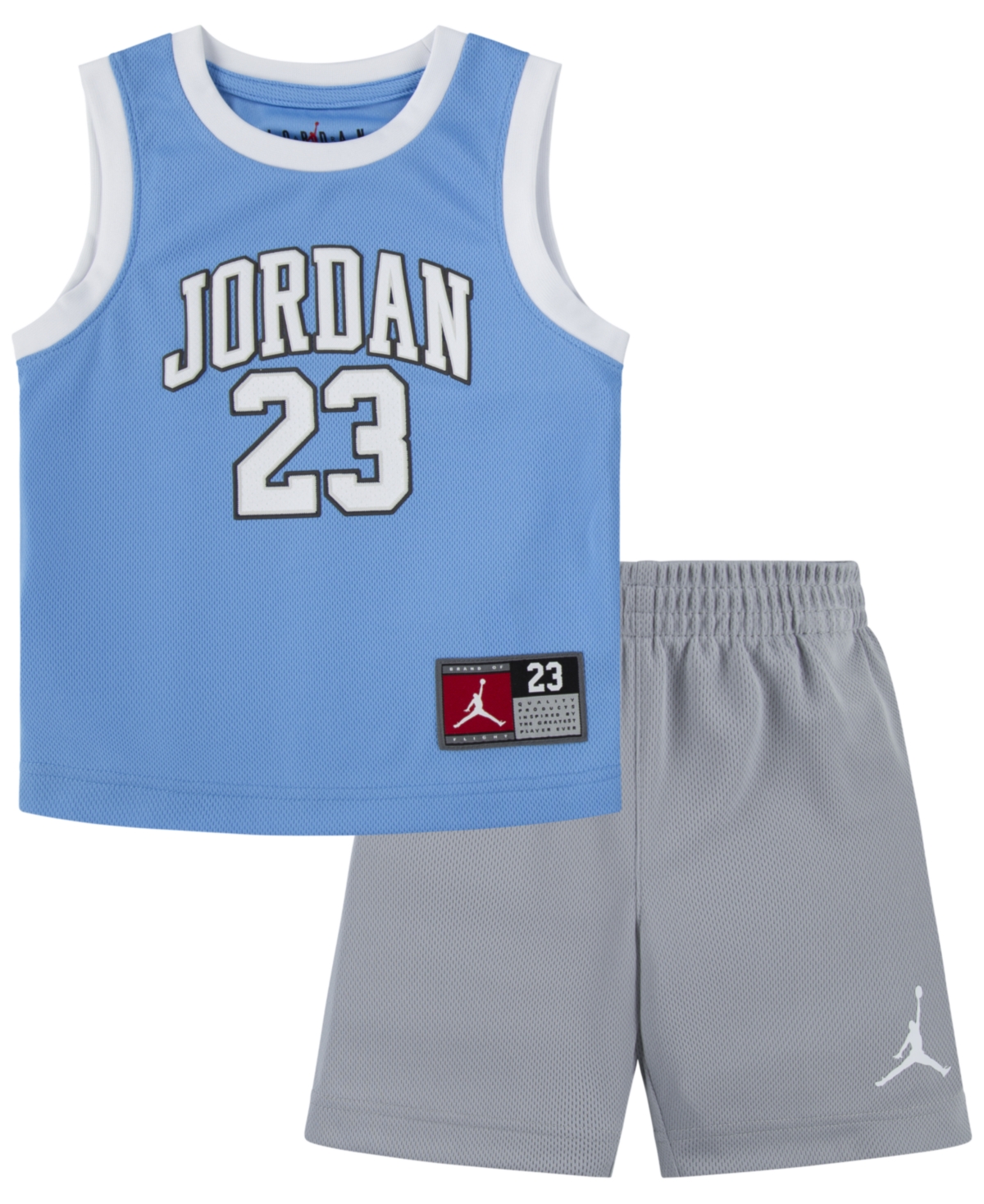 Shop Jordan Toddler Boys 23 Jersey 2-piece Set In Wolf Gray