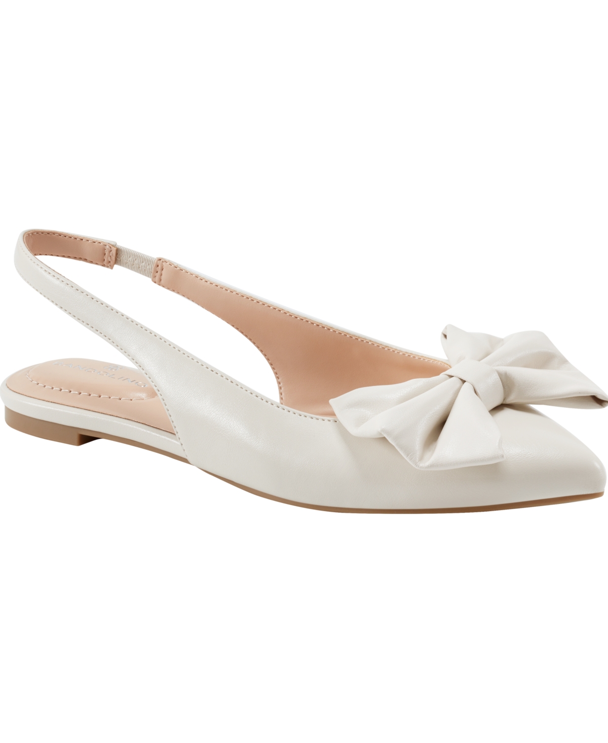 Shop Bandolino Women's Simona Bow Slingback Flats In Ivory
