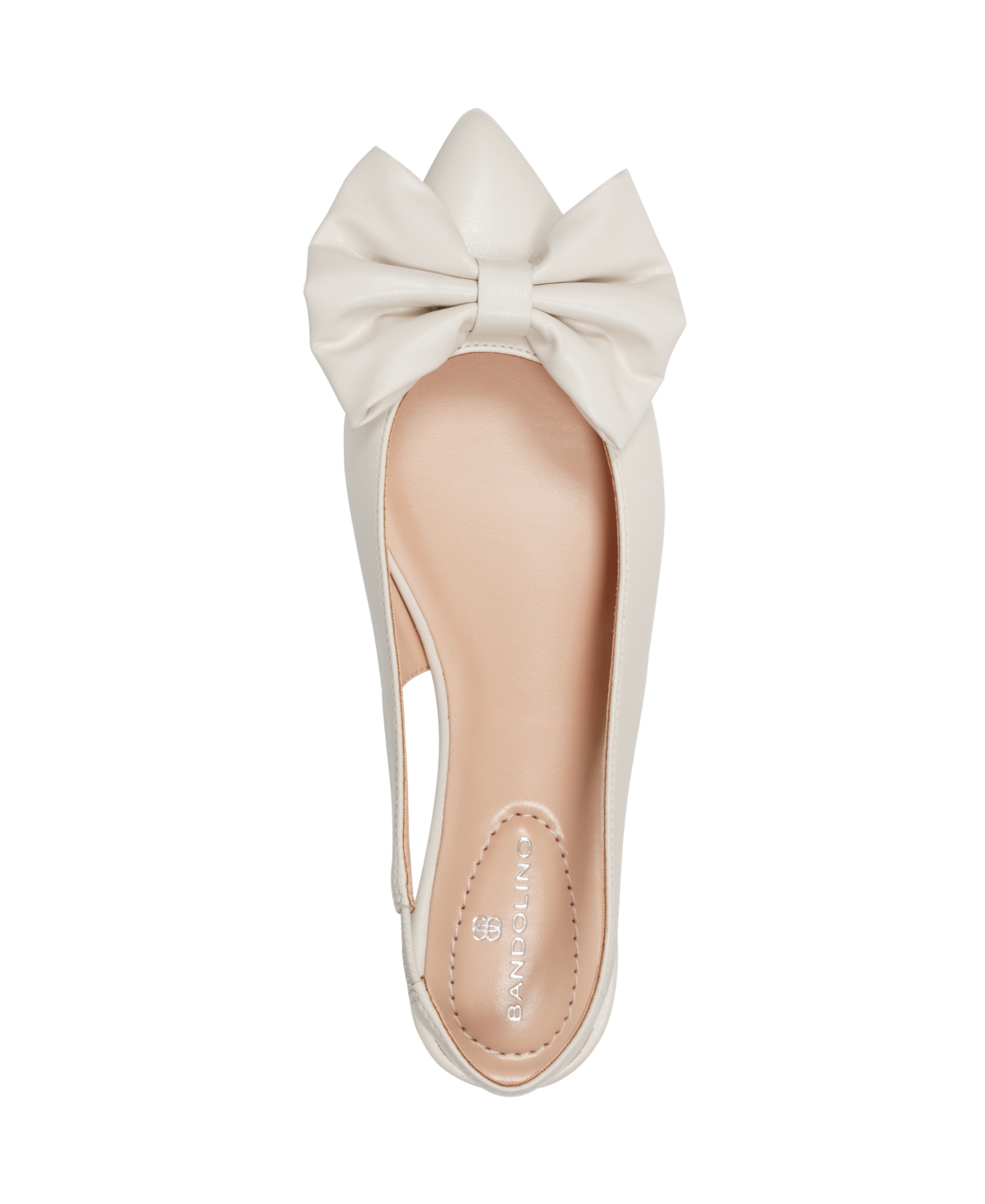 Shop Bandolino Women's Simona Bow Slingback Flats In Ivory