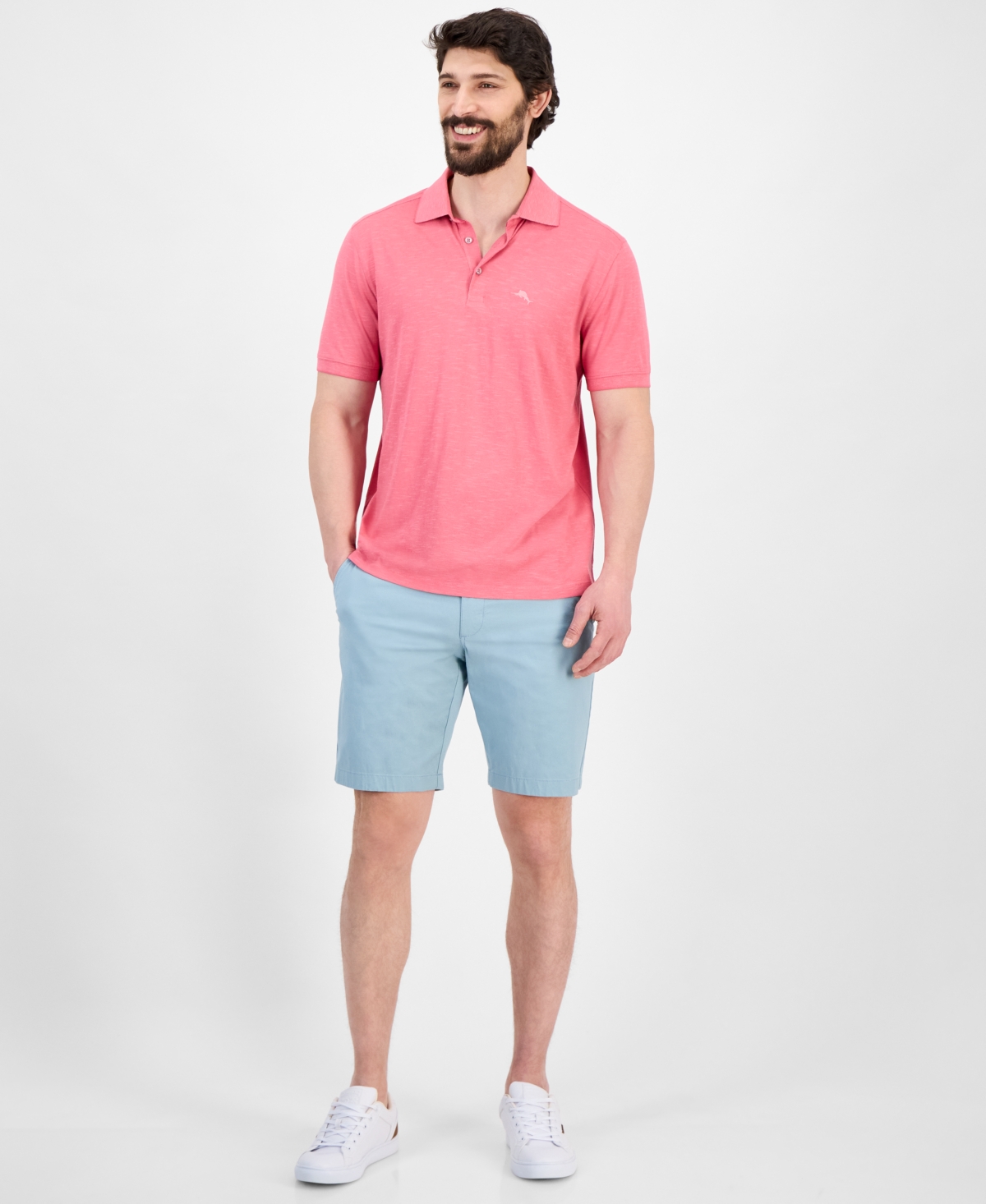 Tommy Bahama Men's Portola Point Space-dyed Stripe Polo Shirt In Pink