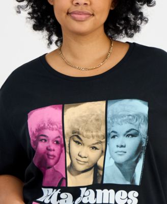 Trendy Plus Size Cotton Etta James Graphic Tee
