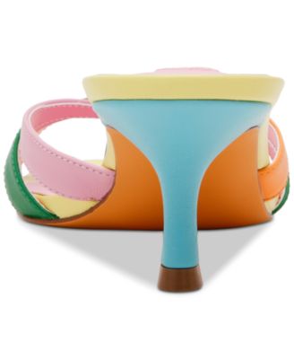 Women's Cary Strappy Kitten-Heel Mule Sandals