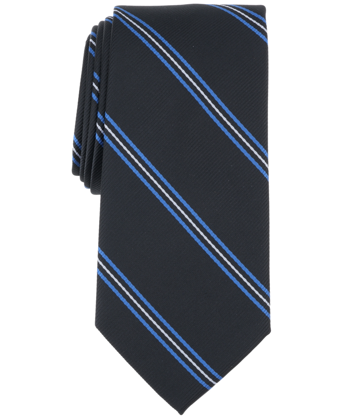 Men's Luff Stripe Tie, Exclusively at Macy's - Black
