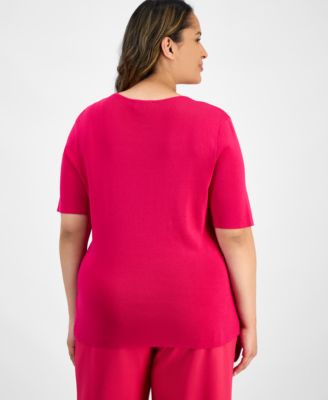 Plus Size Knit T-Shirt 