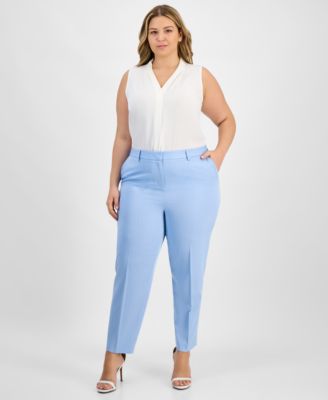 Tahari ASL - Plus Size Classic Mid Rise Ankle Pants
