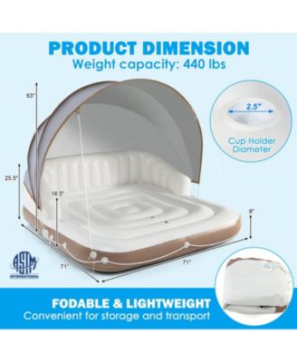 Inflatable Pool Float Lounge Swimming Raft