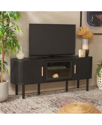 Tealla 2 Tambour & 1 Glass Lift Door Media Stand