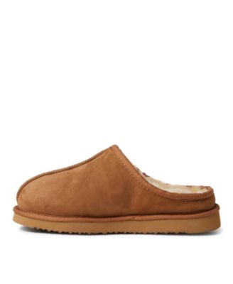 Dearfoams Men's Fireside By Grafton Genuine Shearling Clog Slipper