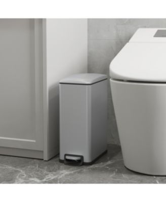 12 Gal/ 45 Liter  Slim Stainless Steel Step-on kitchen Trash Can