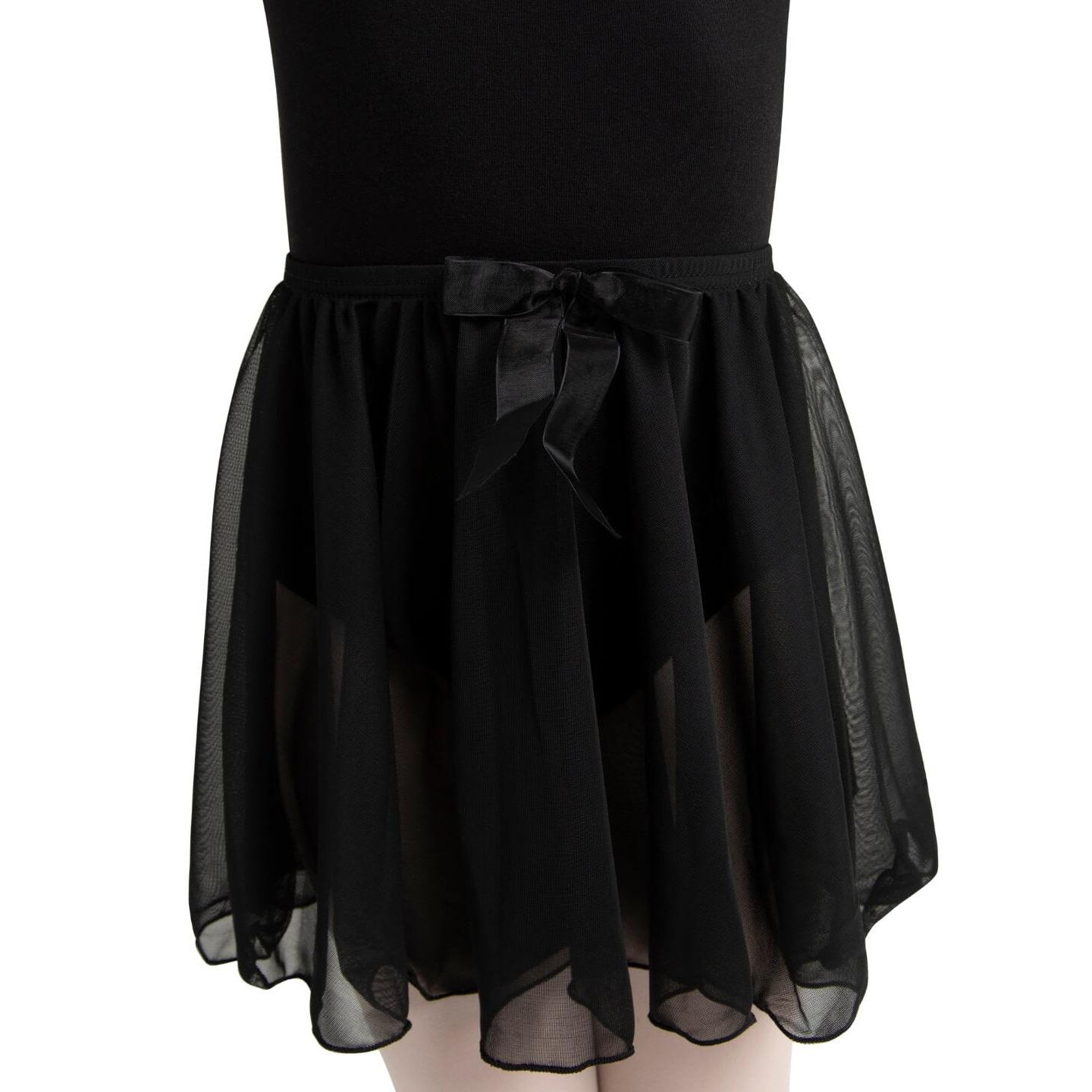 Юбка Capezio Pull On Circular для девочек, цвет: Чёрный — фото 1