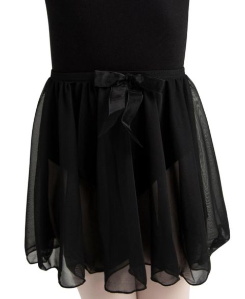 Юбка Capezio Pull On Circular для девочек, цвет: Чёрный
