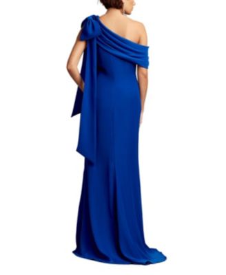 Women's Cassia Bow-Shoulder Crepe Gown