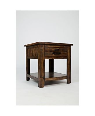Cannon Valley Distressed Industrial End Table