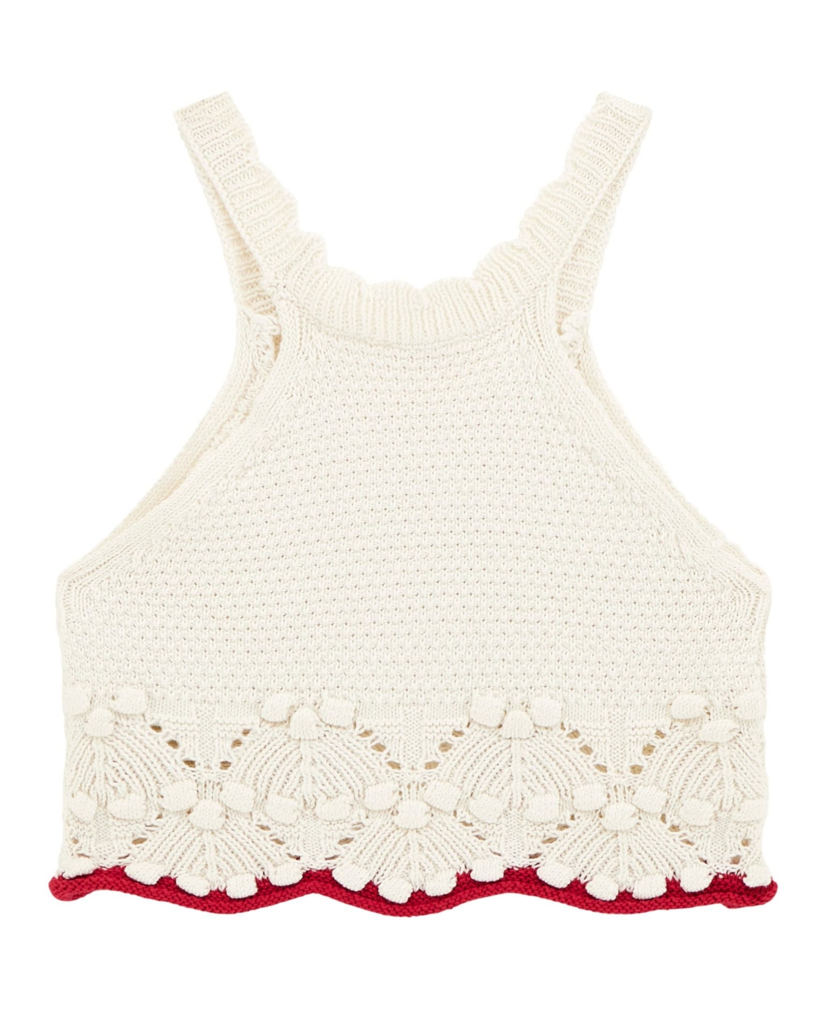 Guess Big Girls Crochet Sleeveless Top In Cream
