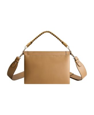 Debossed Logo Flat Messenger Bag