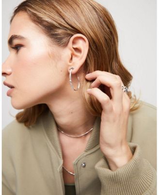 White Topaz Hoop Earrings