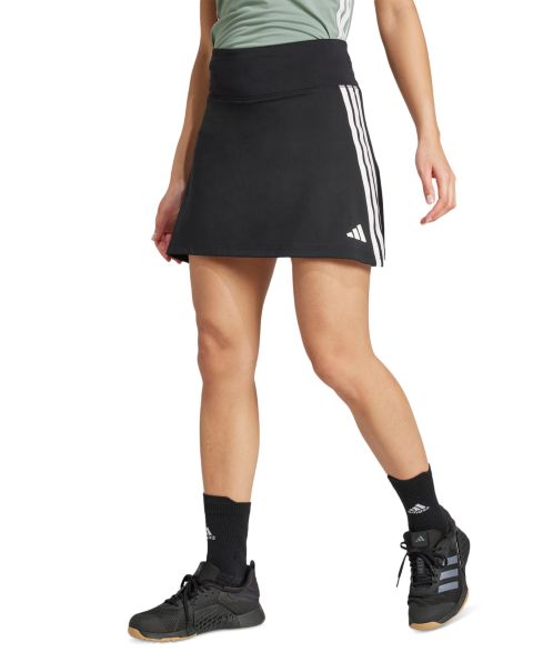 Женская юбка-шорты adidas Three-Stripe Logo-Graphic Mini Skort, цвет: Чёрный
