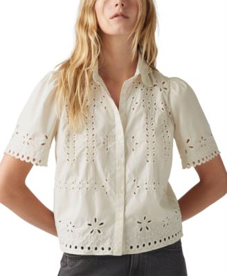 売れ筋商品|||リーバイス カットソー トップス レディース Premium Women's Rayne Cotton Button-Front Camp Shirt Anthracite Night Levi's Premium Women's Rayne Cotton Button-Front Camp Shirt