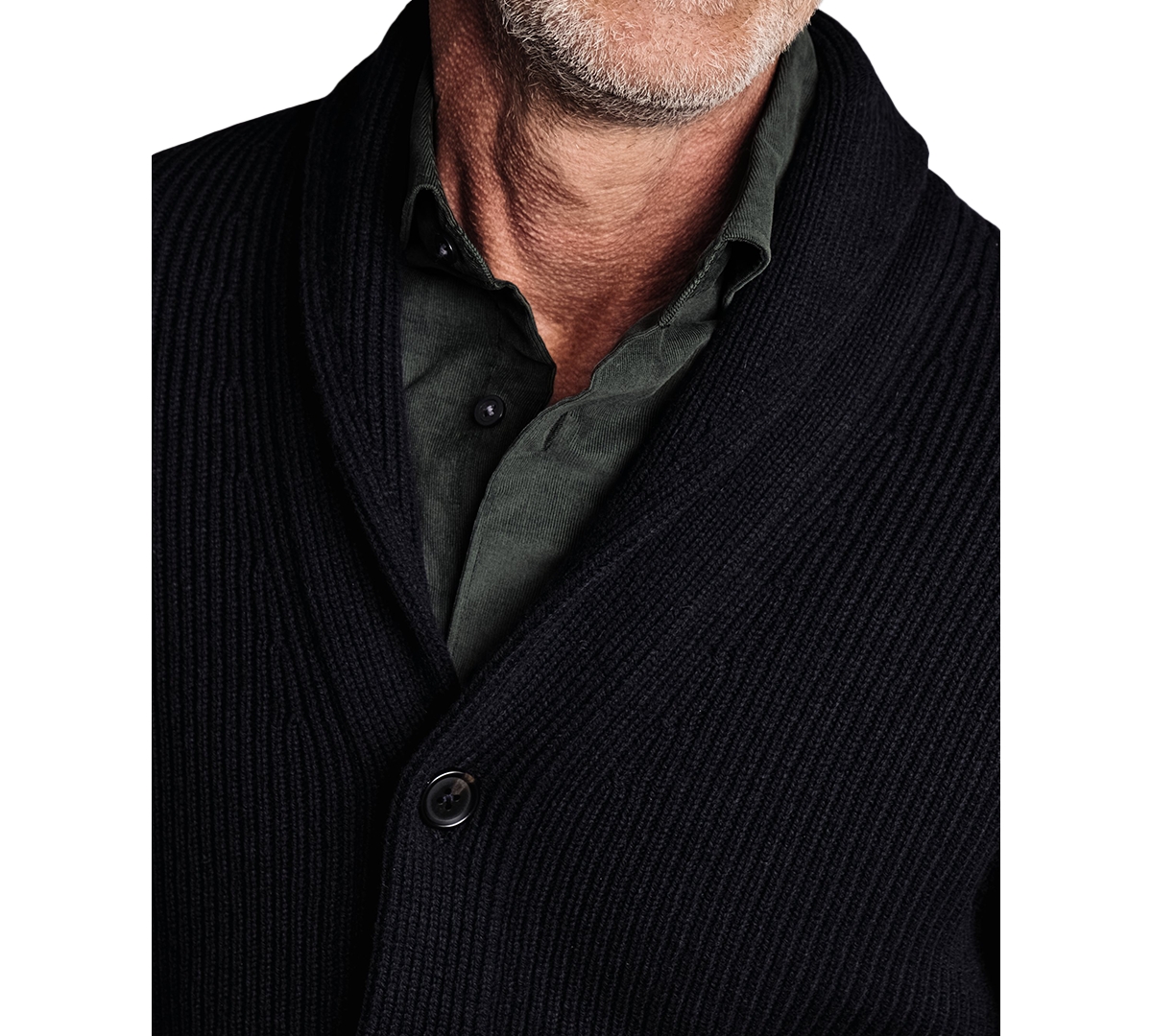 Charles Tyrwhitt Men's Chunky Merino Wool Cardigan Sweater