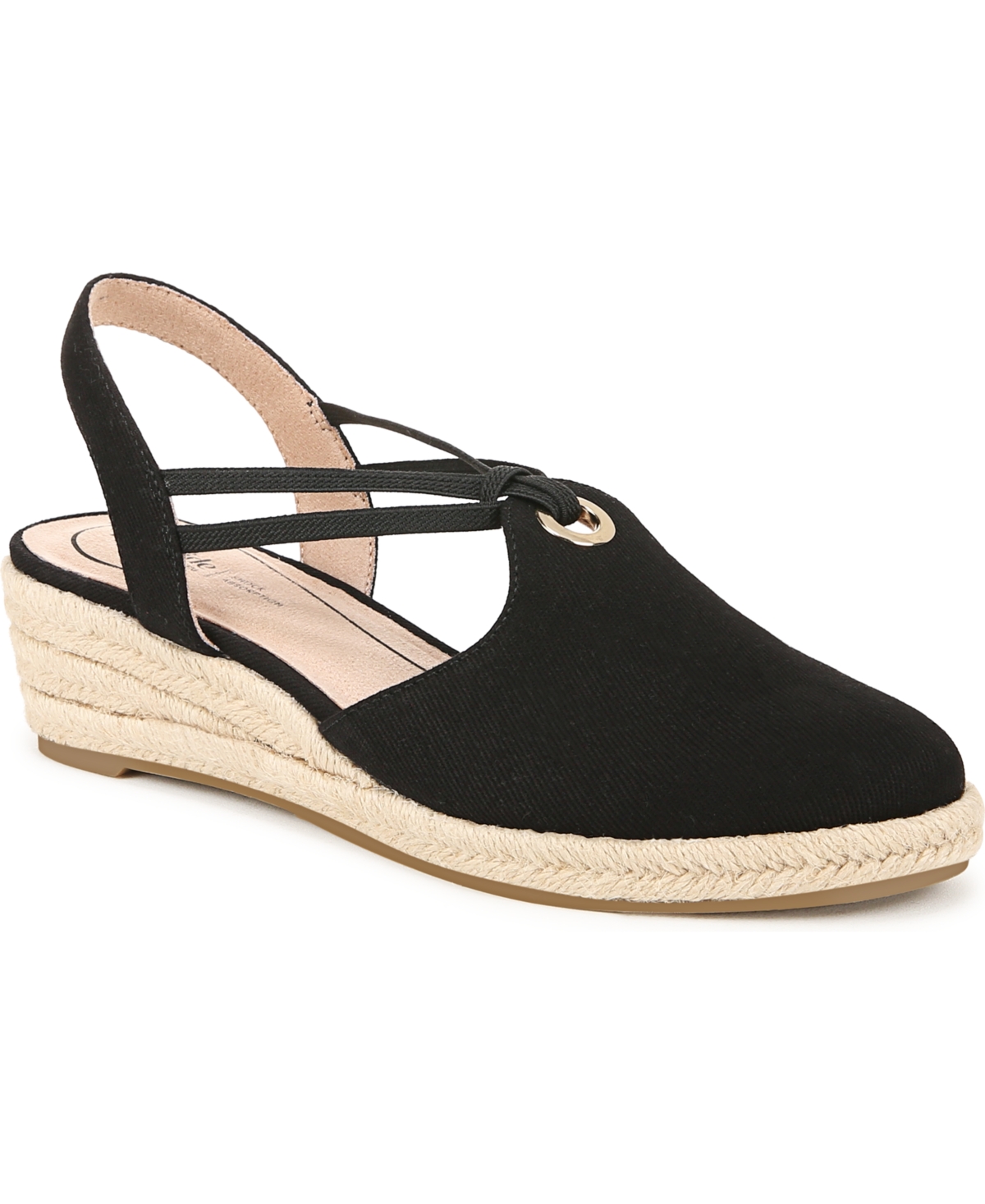 LIFESTRIDE WOMEN'S KENNEDY CLOSED ALMOND TOE WEDGE ESPADRILLES 