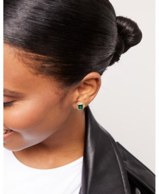 Rectangular Shaped Crystals Earrings