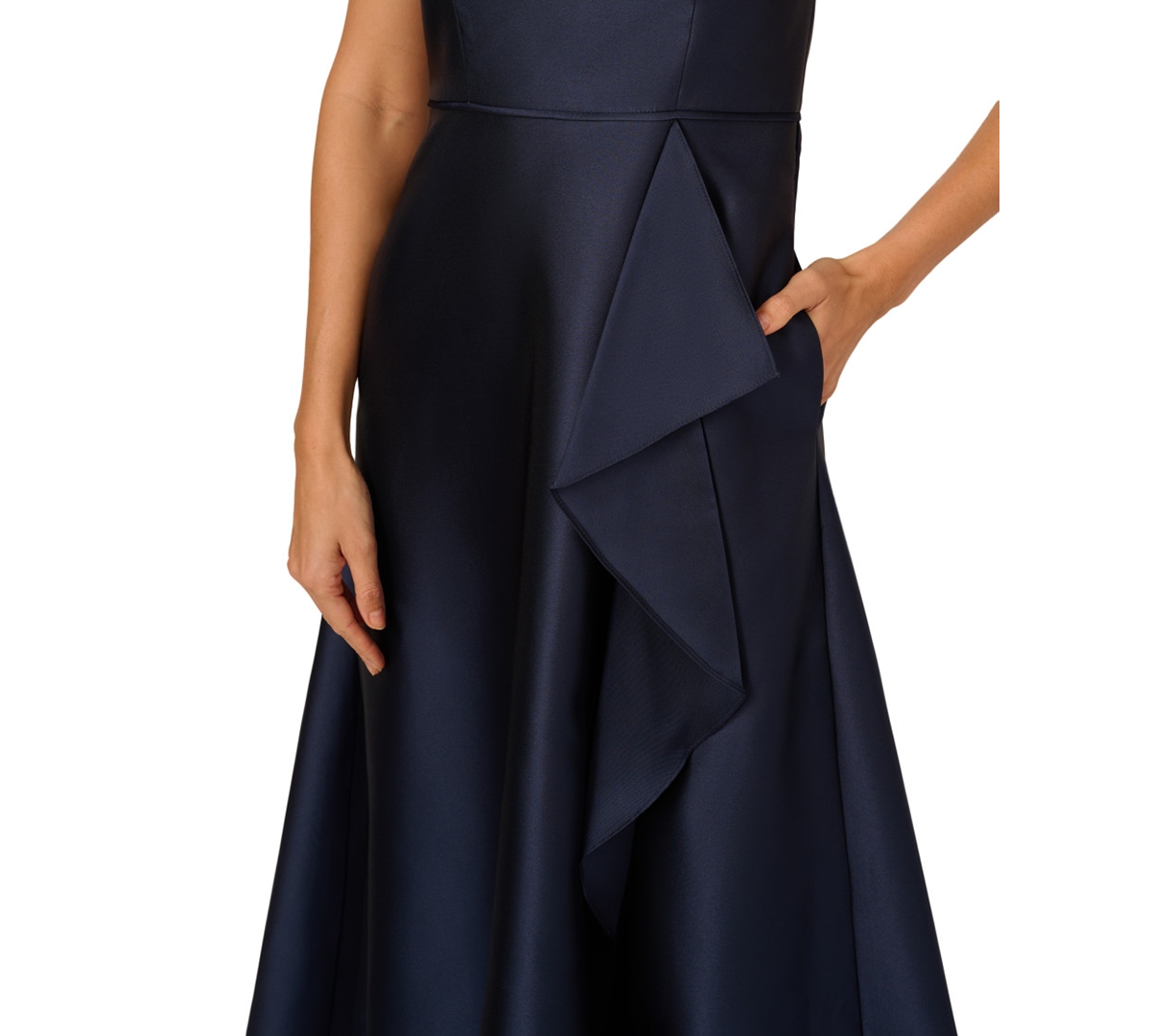 ADRIANNA PAPELL WOMEN'S EMBELLISHED ONE-SHOULDER SLEEVELESS BALLGOWN 