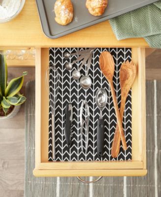 Herringbone Print Fridge Liner 6 Pack Set, 24" x 12"