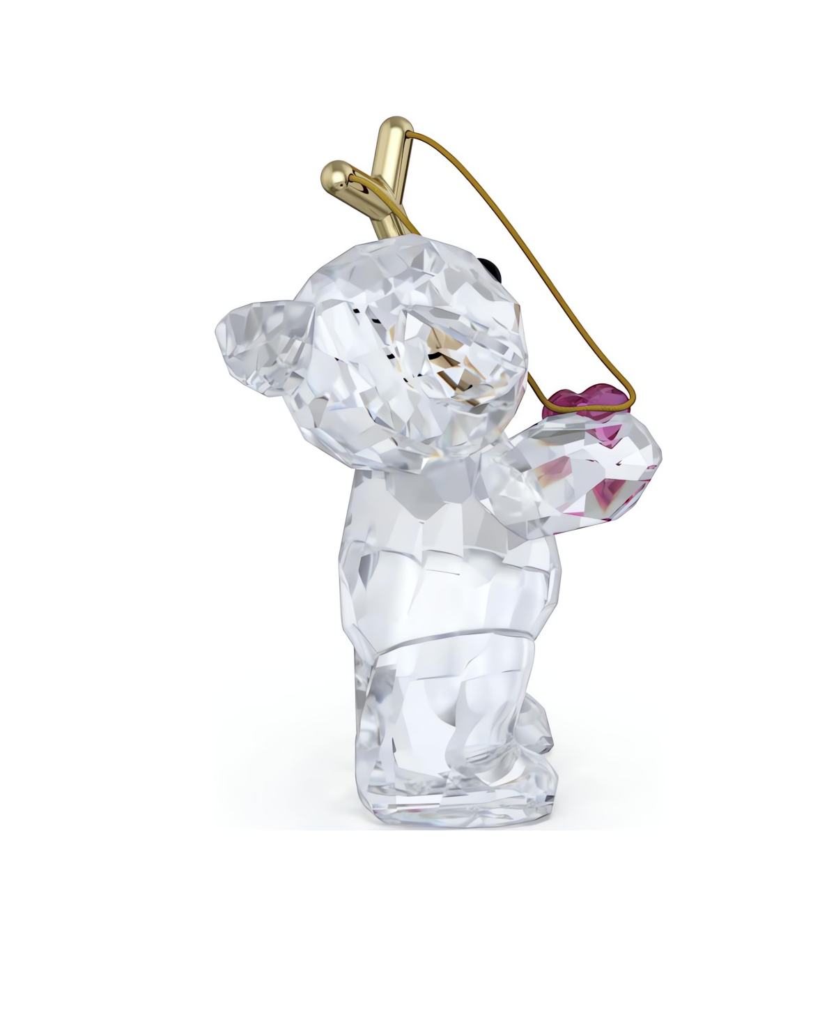Shop Swarovski Kris Bear Sending You Love Figurine In White,clear