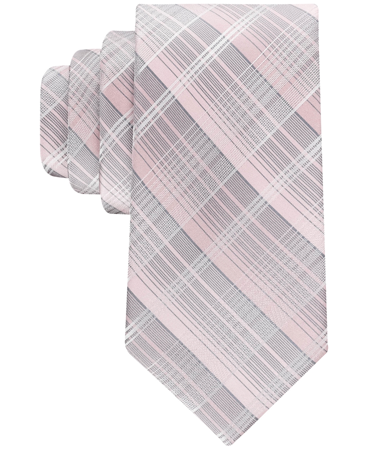 Men's Ombre Plaid Tie - Pink