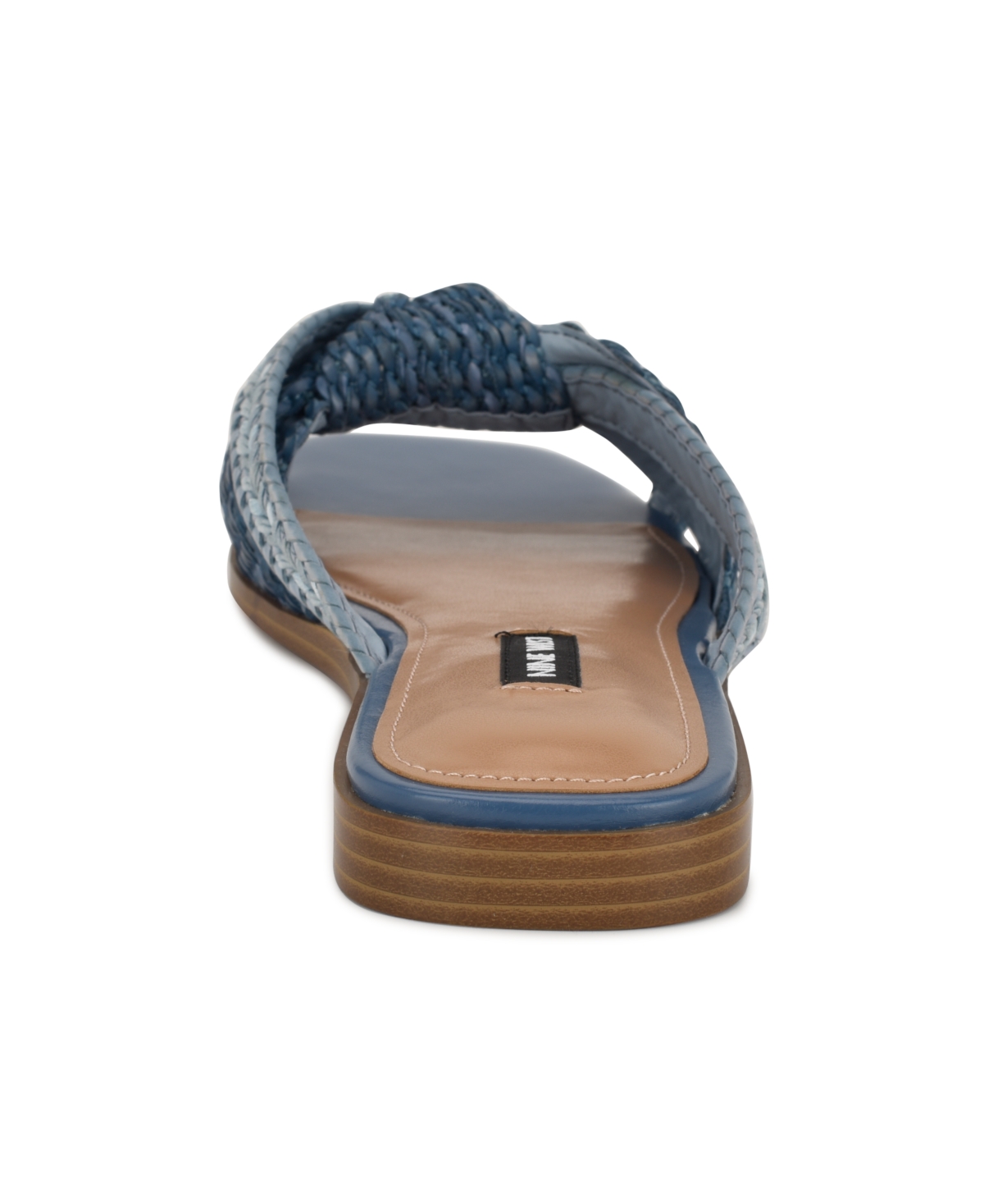 Nine West Omansa Slide Sandal In Blue Denim