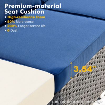 7-Piece Patio Furniture Outdoor Sofa Sets with New Wicker, Cushions and Coffee Table