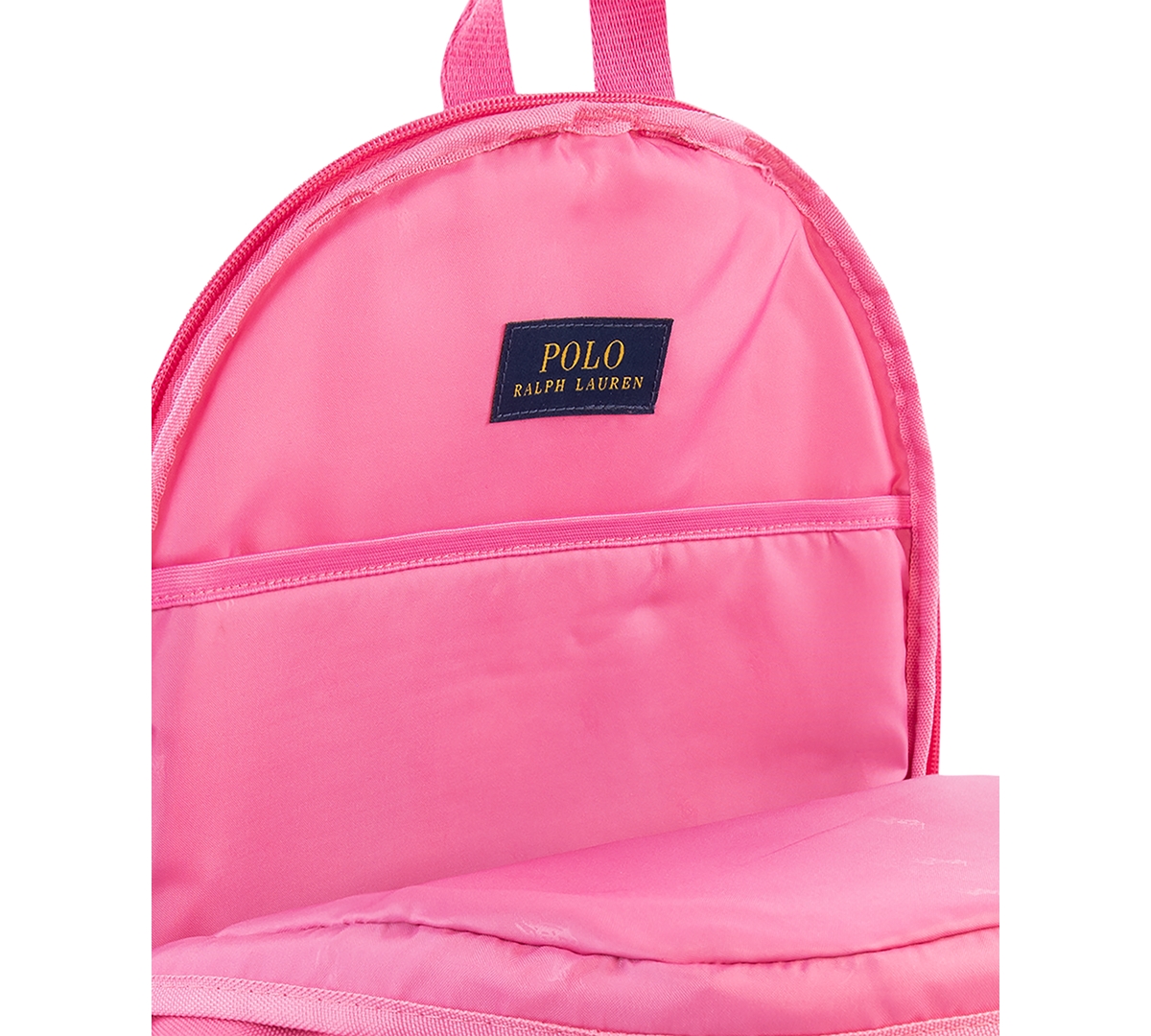 Shop Polo Ralph Lauren Kids Polo Bear Canvas Backpack In Carmel Pink