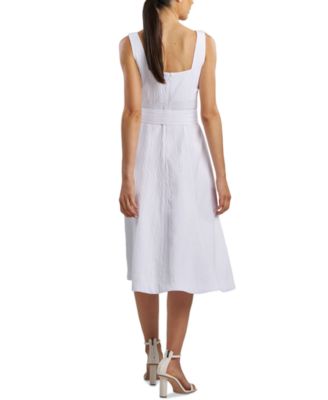 Women's Textured Jacquard Square-Neck Tank Dress