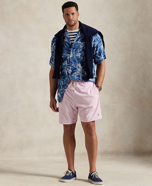 alfani Polo Ralph Lauren Men's Big & Tall Traveler Stretch Classic Fit Swim Trunks Men's Fashion & Accessories