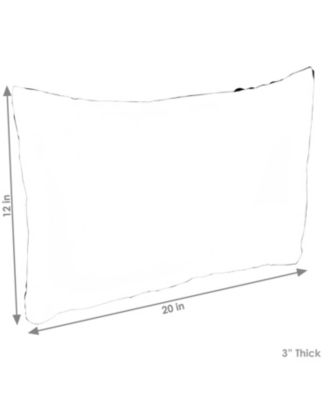 Indoor/Outdoor Weather-Resistant Polyester Lumbar Decorative Pillow with Zipper Closure - 2pk