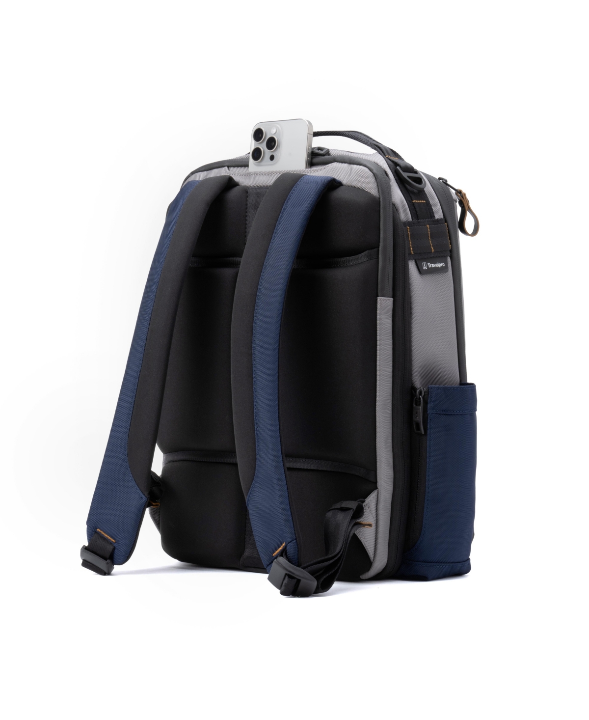 Travelpro Altitude Slim Expandable Laptop Backpack In Stellar Navy,gray