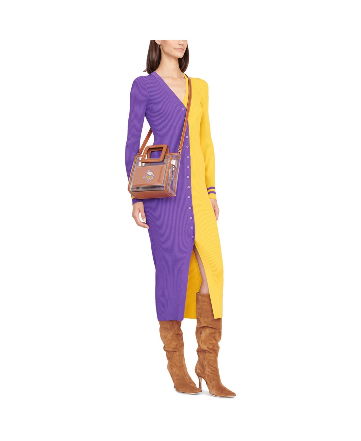 Staud Women's Minnesota Vikings Clear Mini Shirley Bag In No Color