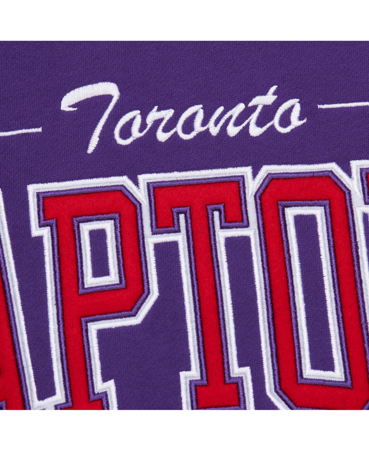 Mitchell & Ness Men's Purple Toronto Raptors Hardwood Classics There Back 2.0 Vintage Pullover Sweatshirt In Purple