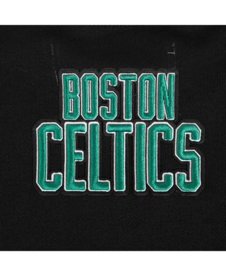 Women's Black Boston Celtics Area Code Cropped Pullover Sweatshirt