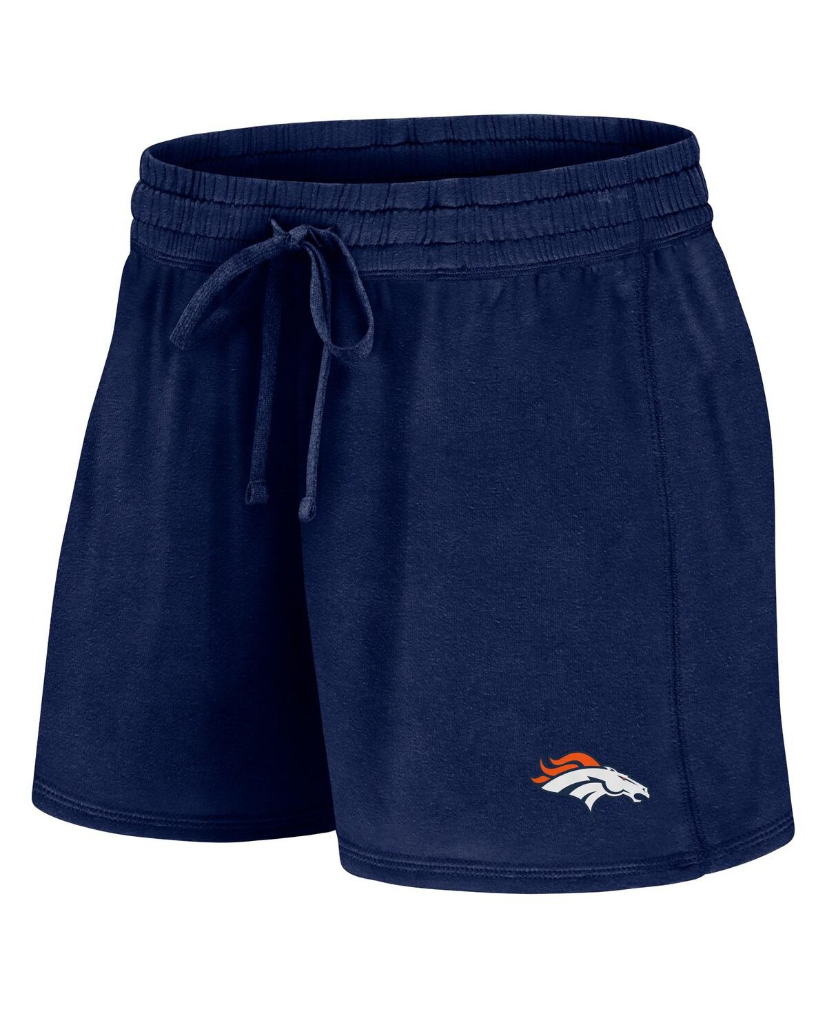 Fanatics Women's Navy Denver Broncos Start To Finish T-shirt Shorts Combo Pack In Navy