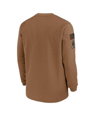 Men's Brown/Tan Cleveland Browns Salute to Service Pullover Sweatshirt