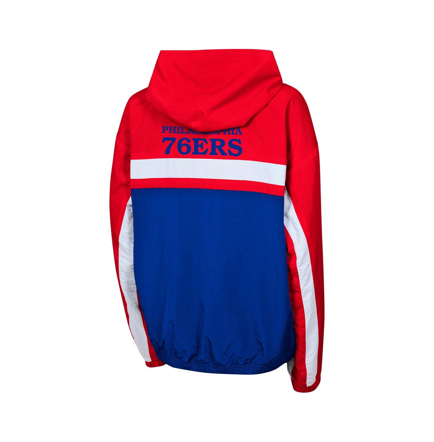 Детская куртка Outerstuff Red Philadelphia 76ers Headliner Windbreaker Full-Zip Hoodie Jacket — фото 2