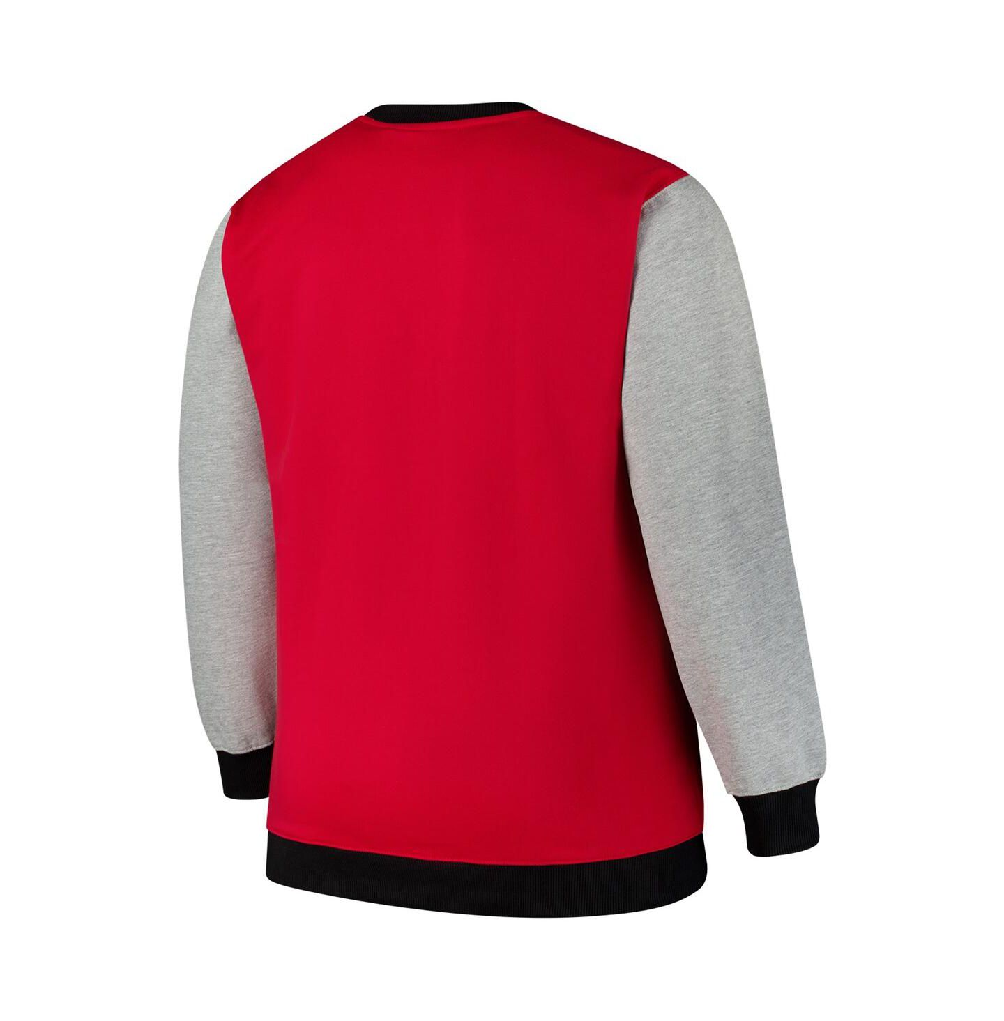 Мужская толстовка Fanatics Scarlet Ohio State Buckeyes Contrast Sleeve Large Chest Big & Tall Pullover — фото 2
