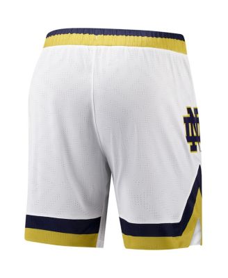 Men's White Notre Dame Fighting Irish Replica Basketball Shorts