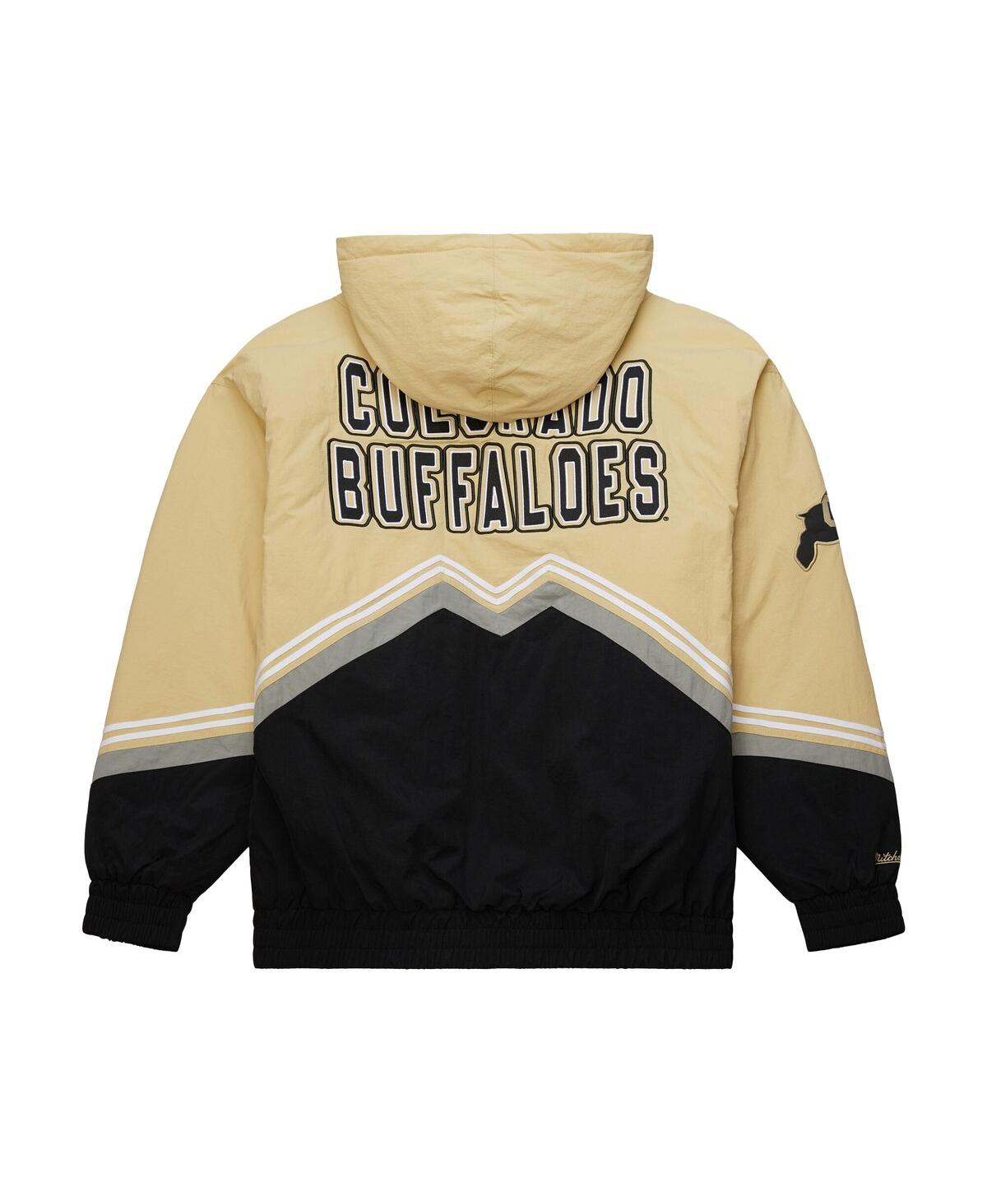 Mitchell & Ness Men's Gold/black Colorado Buffaloes Throw It Back Retro Full-zip Windbreaker Jacket In Gold,black